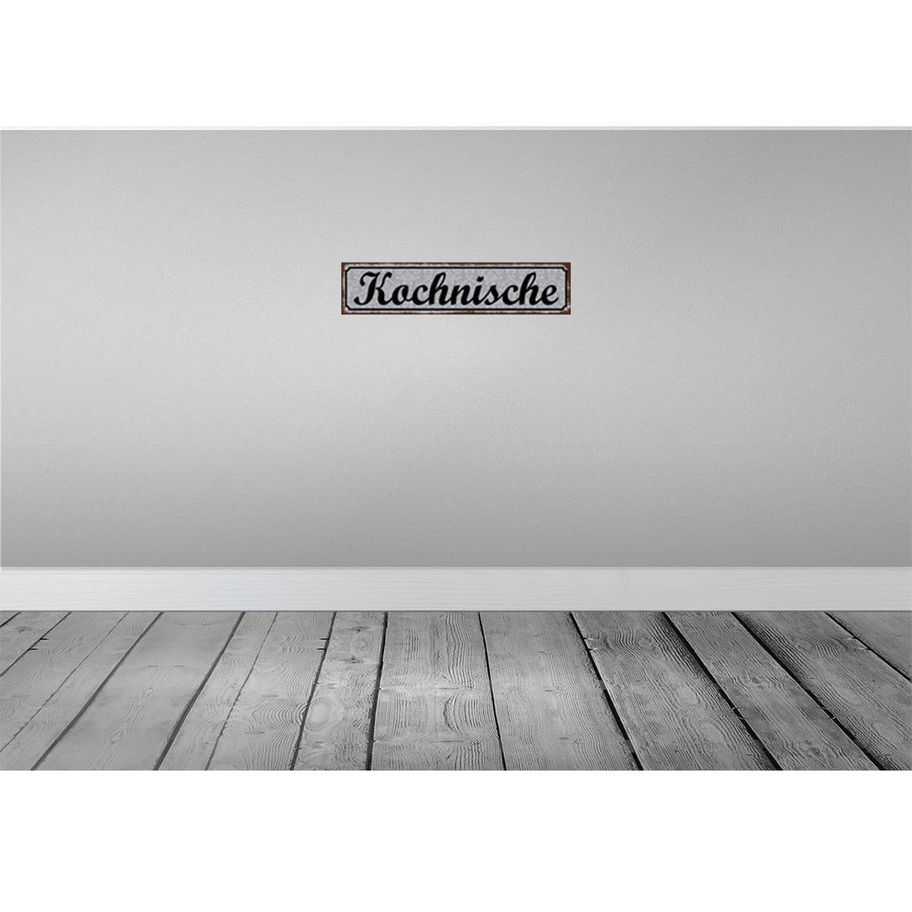 [LA-129691] Blechschild 10x46 cm Kochnische Bild 2