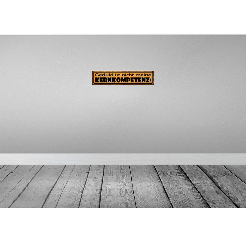 [LA-129696-H] Holzschild 10x46 cm Geduld nicht meine Kernkompetenz Bild 2