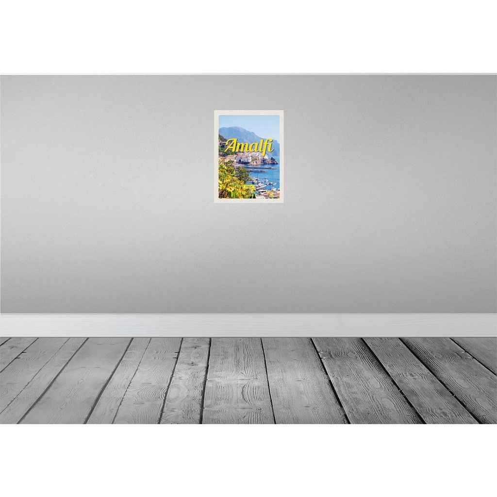 [LA-129732-H] Holzschild 30x20 cm Amalfi Italy Meerblick Bildmotiv Reisemotiv Abenteuer Reisen Bild 2