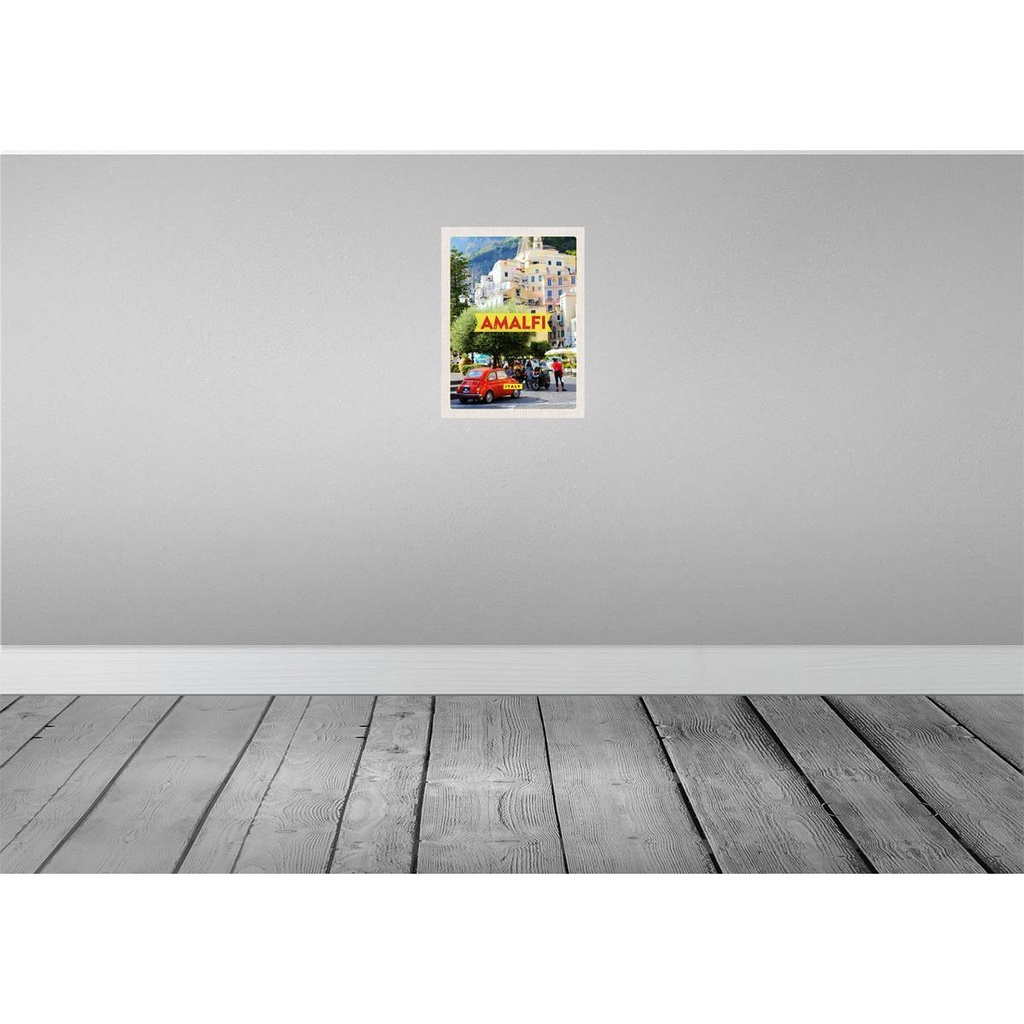 [LA-129734-H] Holzschild 30x20 cm Amalfi Italy Ferien Bildmotiv Reisemotiv Abenteuer Reisen Bild 2