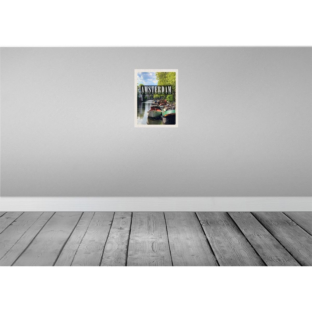 [LA-129739] Blechschild 30x20 cm Amsterdam Reiseziel Bootsfahrt Bildmotiv Reisemotiv Abenteuer Reisen Urlaub Bild 2