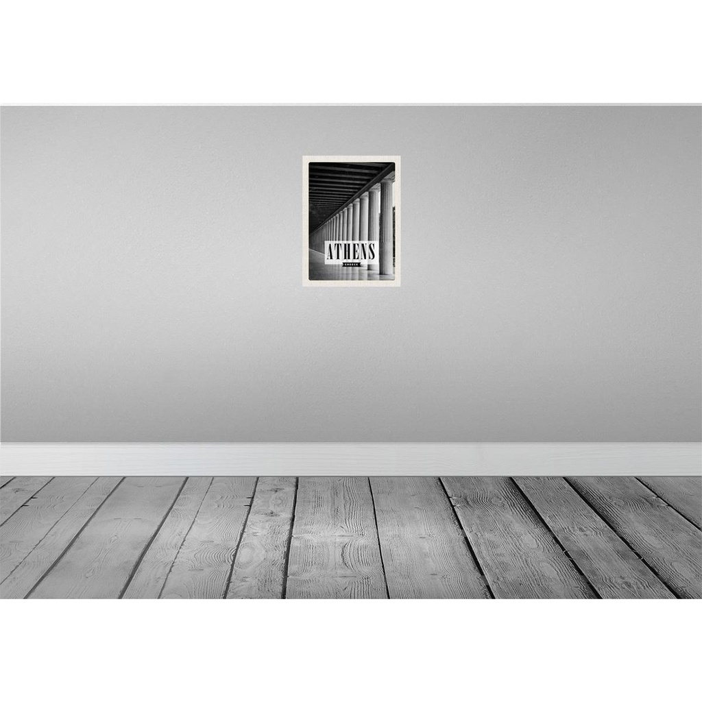 [LA-129749-H] Holzschild 30x20 cm Retro Athens Greece Antik Bildmotiv Reisemotiv Abenteuer Reisen Bild 2