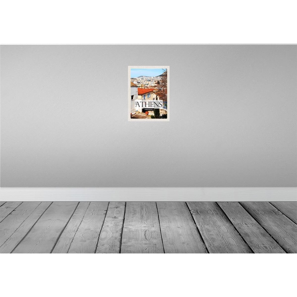 [LA-129750-H] Holzschild 30x20 cm Athens Greece Stadt Reiseziel Bildmotiv Reisemotiv Abenteuer Reisen Bild 2