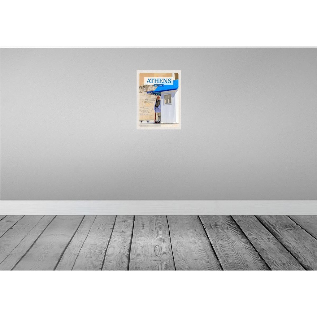 [LA-129753-H] Holzschild 30x20 cm Athens Greece Evzone Wache Bildmotiv Reisemotiv Abenteuer Reisen Bild 2