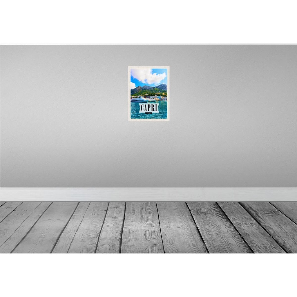 [LA-129756] Blechschild 30x20 cm Capri Italy Insel Meer Urlaub Bildmotiv Reisemotiv Abenteuer Reisen Bild 2