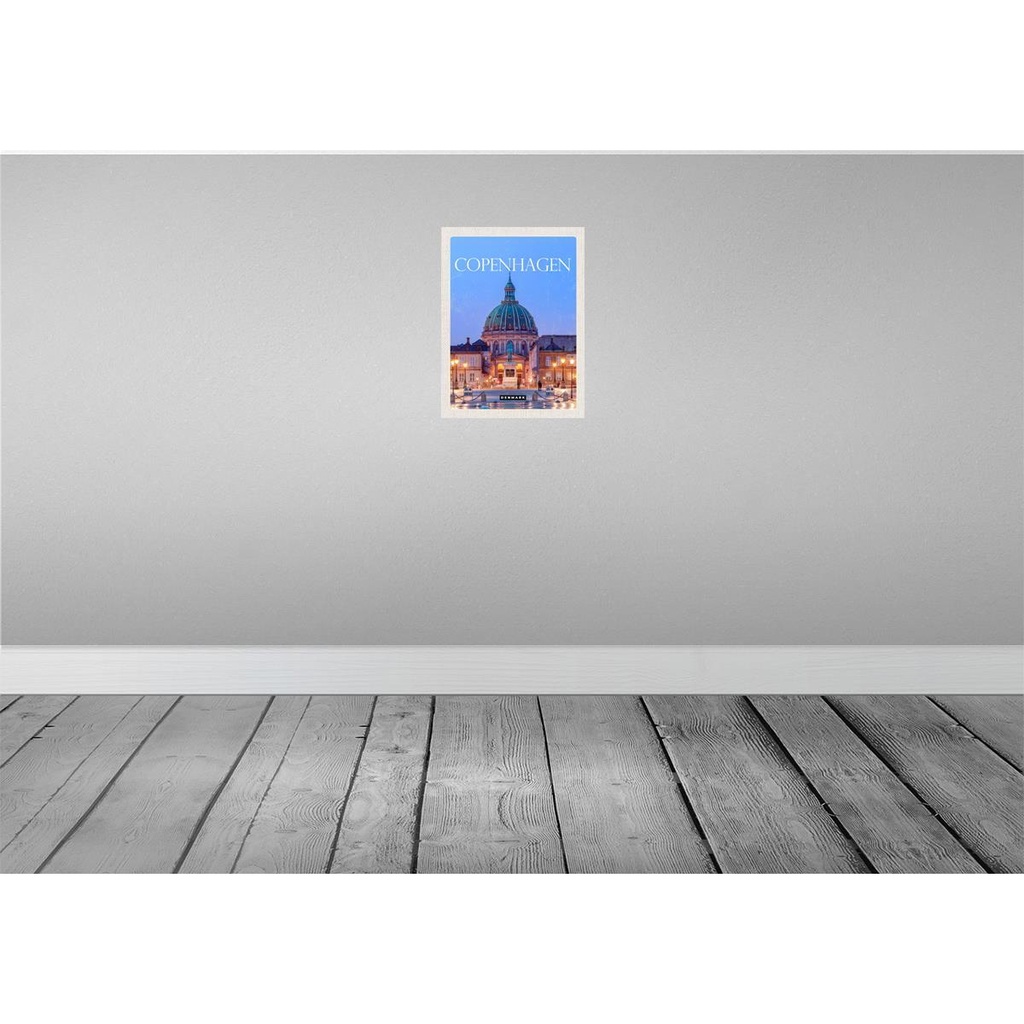 [LA-129762] Blechschild 30x20 cm Copenhagen Denmark Amalienborg Bildmotiv Reisemotiv Abenteuer Reisen Urlaub Bild 2