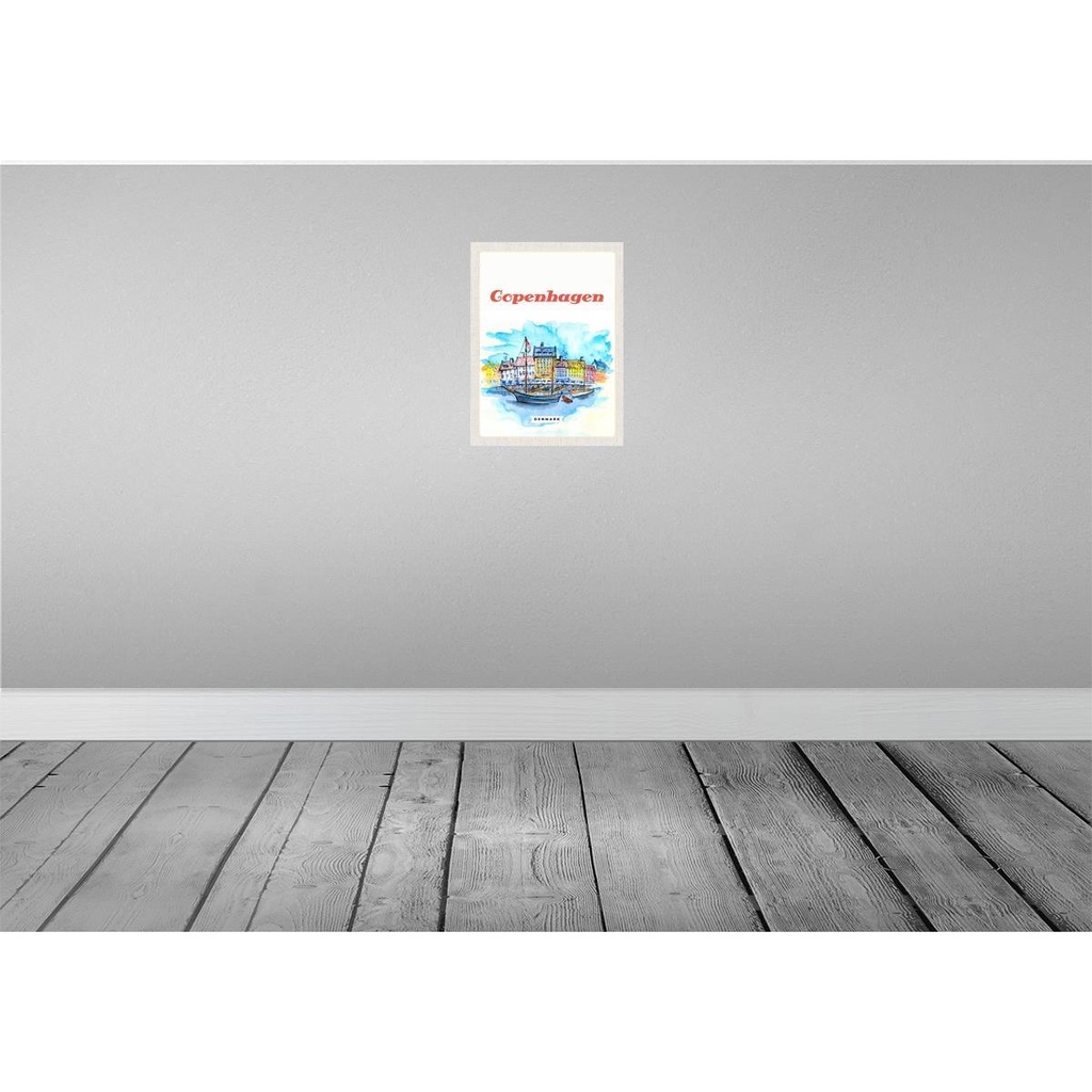 [LA-129767] Blechschild 30x20 cm Bild Copenhagen Denmark Boot Bildmotiv Reisemotiv Abenteuer Reisen Urlaub Bild 2