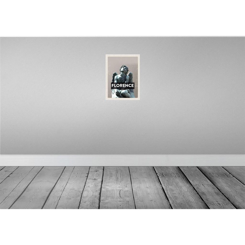[LA-129791] Blechschild 30x20 cm Florence Italy wehmütiger Engel Statue Bildmotiv Reisemotiv Abenteuer Reisen Urlaub Bild 2