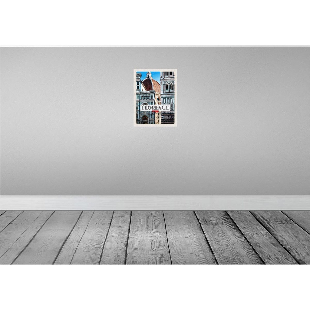 [LA-129793-H] Holzschild 30x20 cm Florence Italy Altstadt Bildmotiv Reisemotiv Abenteuer Reisen Bild 2
