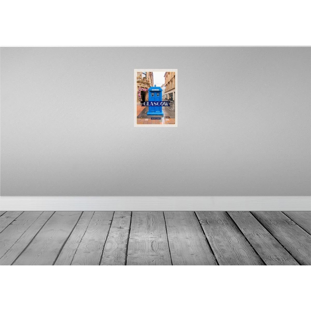 [LA-129796-H] Holzschild 30x20 cm Glasgow Scotland Hafenstadt Police Bildmotiv Reisemotiv Abenteuer Reisen Bild 2
