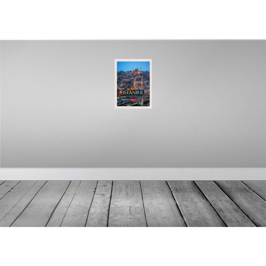 [LA-129805-H] Holzschild 30x20 cm Istanbul Turkey Bild Moschee Bildmotiv Reisemotiv Abenteuer Reisen Bild 2