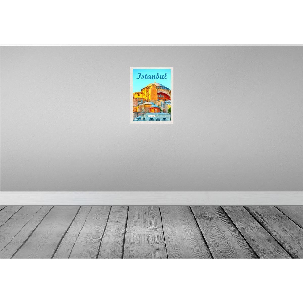 [LA-129815-H] Holzschild 30x20 cm Istanbul Turkey Bild Urlaub Bildmotiv Reisemotiv Abenteuer Reisen Bild 2