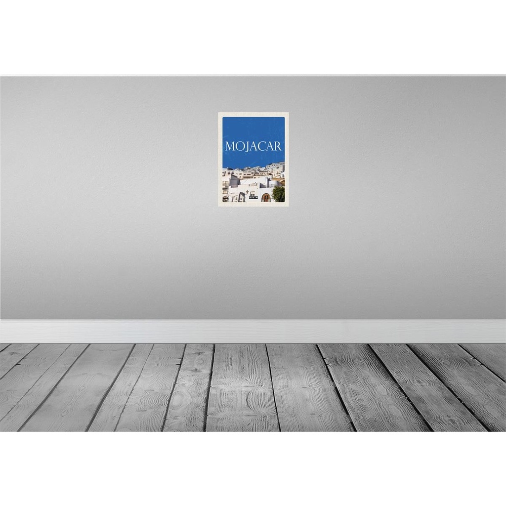 [LA-129820-H] Holzschild 30x20 cm Retro Mojacar Spain Spanien Himmel Bildmotiv Reisemotiv Abenteuer Reisen Bild 2