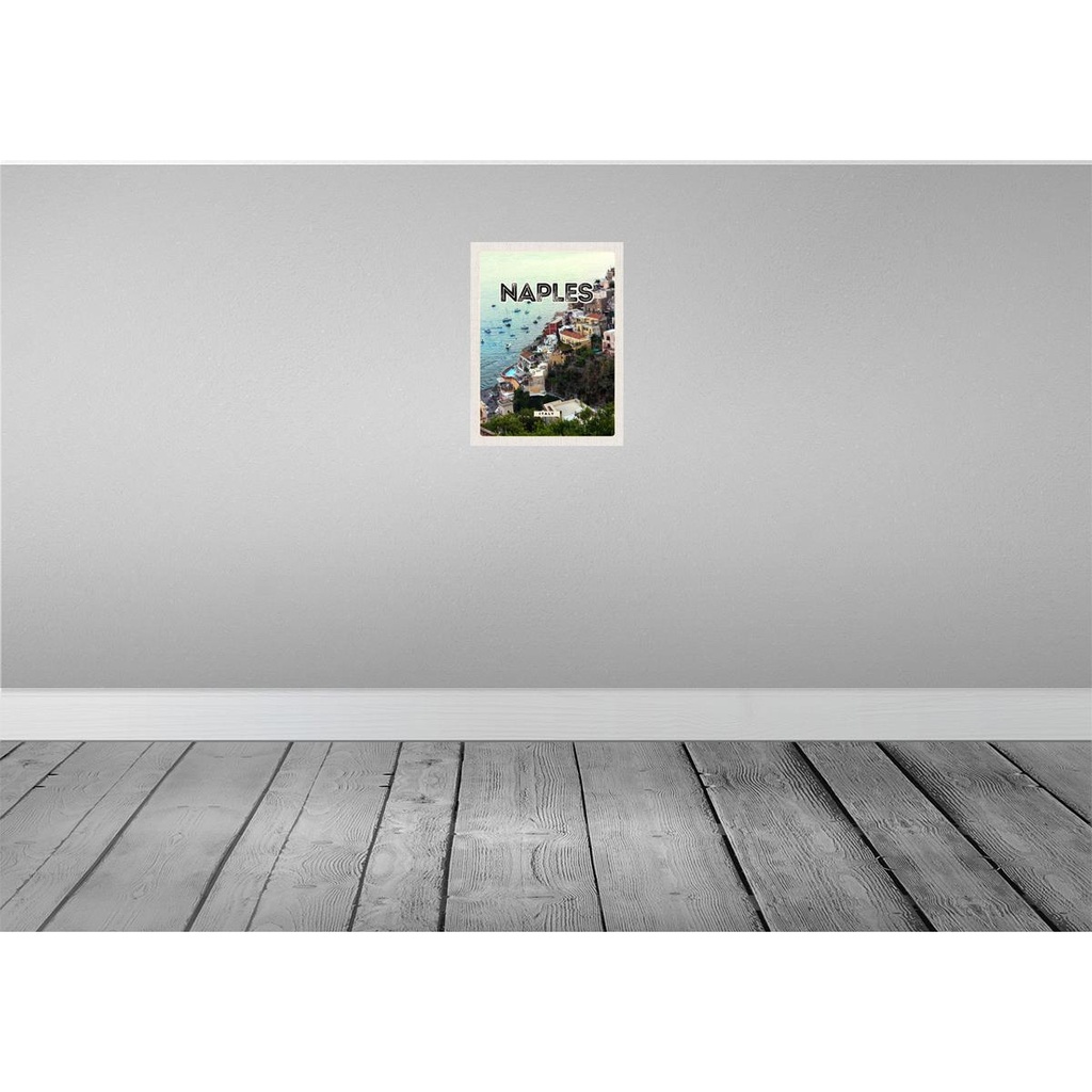 [LA-129822] Blechschild 30x20 cm Naples Italy Neapel Italien Panorama Bildmotiv Reisemotiv Abenteuer Reisen Urlaub Bild 2