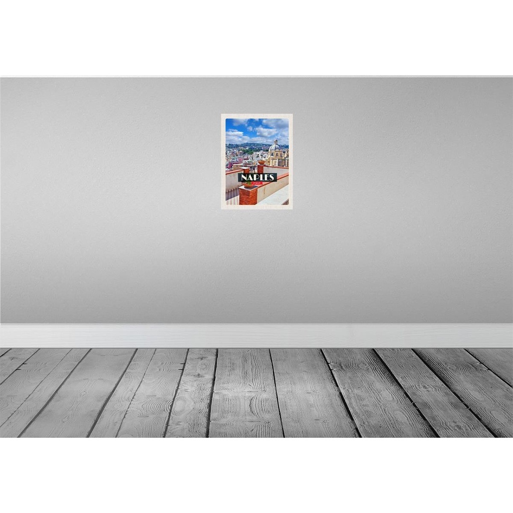 [LA-129823] Blechschild 30x20 cm Naples Italy Neapel Panorama Himmel Bildmotiv Reisemotiv Abenteuer Reisen Urlaub Bild 2