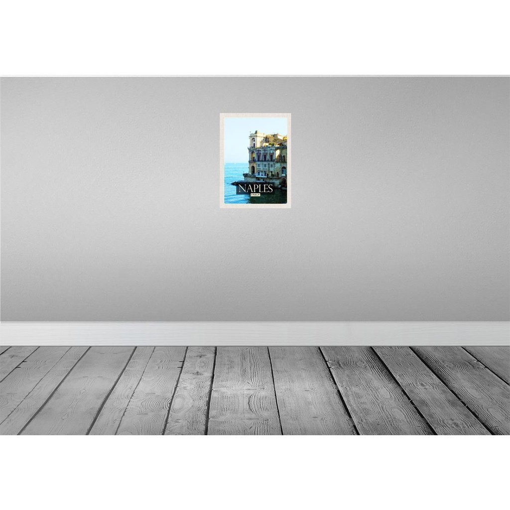 [LA-129825] Blechschild 30x20 cm Naples Italy Neapel Panorama Meer Bildmotiv Reisemotiv Abenteuer Reisen Urlaub Bild 2
