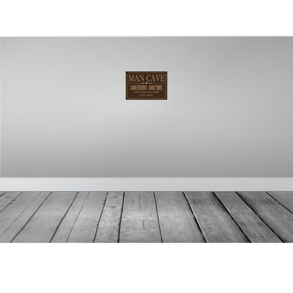 [LA-129847-H] Holzschild 20x30 cm man cave good friends good times Bild 2