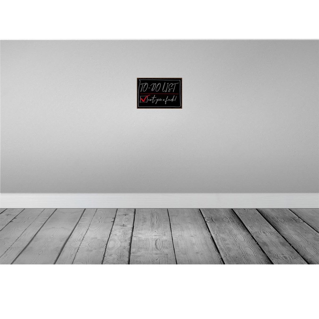 [LA-129853-H] Holzschild 20x30 cm To-Do List not give a fuck Bild 2