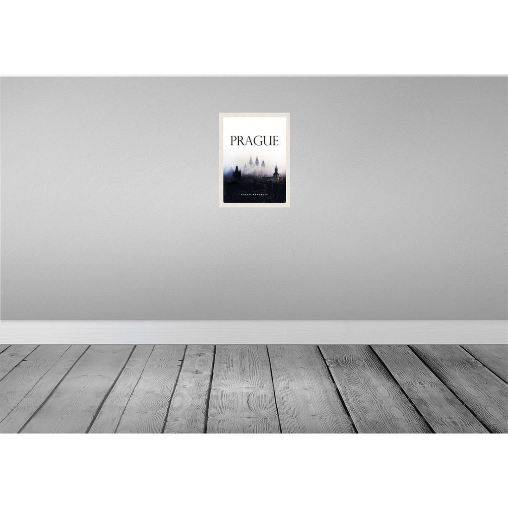 [LA-129869-H] Holzschild 30x20 cm Retro Prague Nebel Poster Bildmotiv Reisemotiv Abenteuer Reisen Bild 2