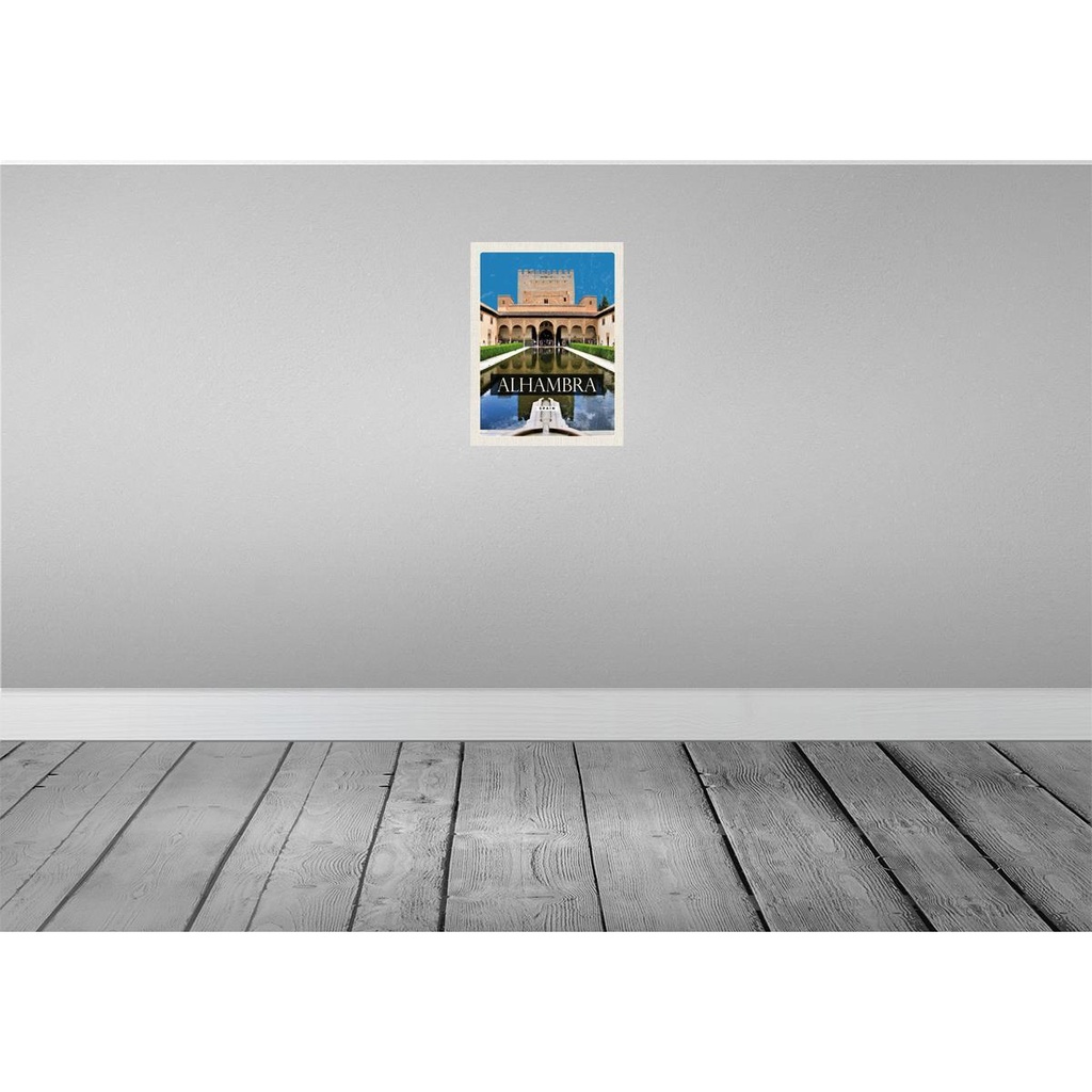 [LA-129875] Blechschild 30x20 cm Retro Alhambra Spain Spanien Bildmotiv Reisemotiv Abenteuer Reisen Urlaub Bild 2