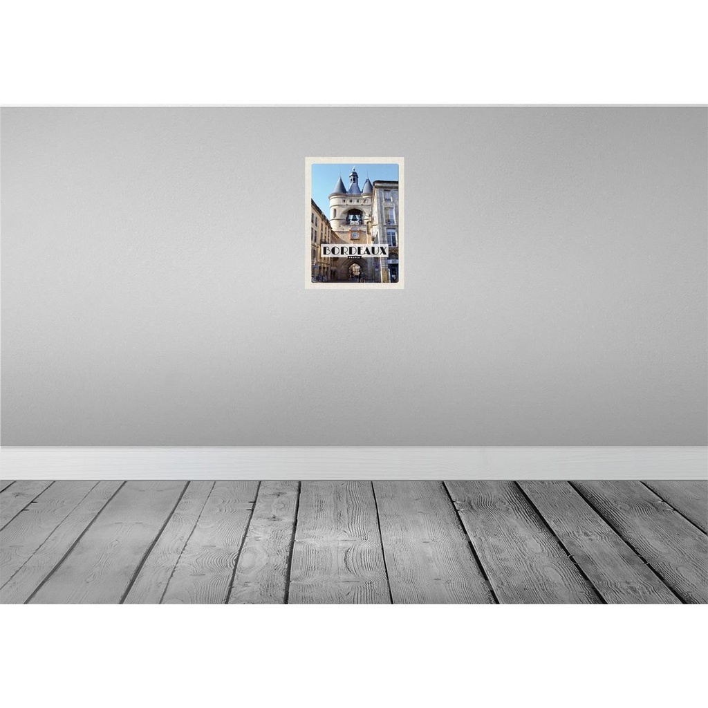[LA-129891-H] Holzschild 30x20 cm Bordeaux France Hafenstadt Bildmotiv Reisemotiv Abenteuer Reisen Bild 2