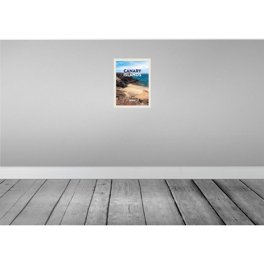 [LA-129896] Blechschild 30x20 cm retro Canary Urlaub Islands Berge Meer Sand Bildmotiv Reisemotiv Abenteuer Reisen Bild 2