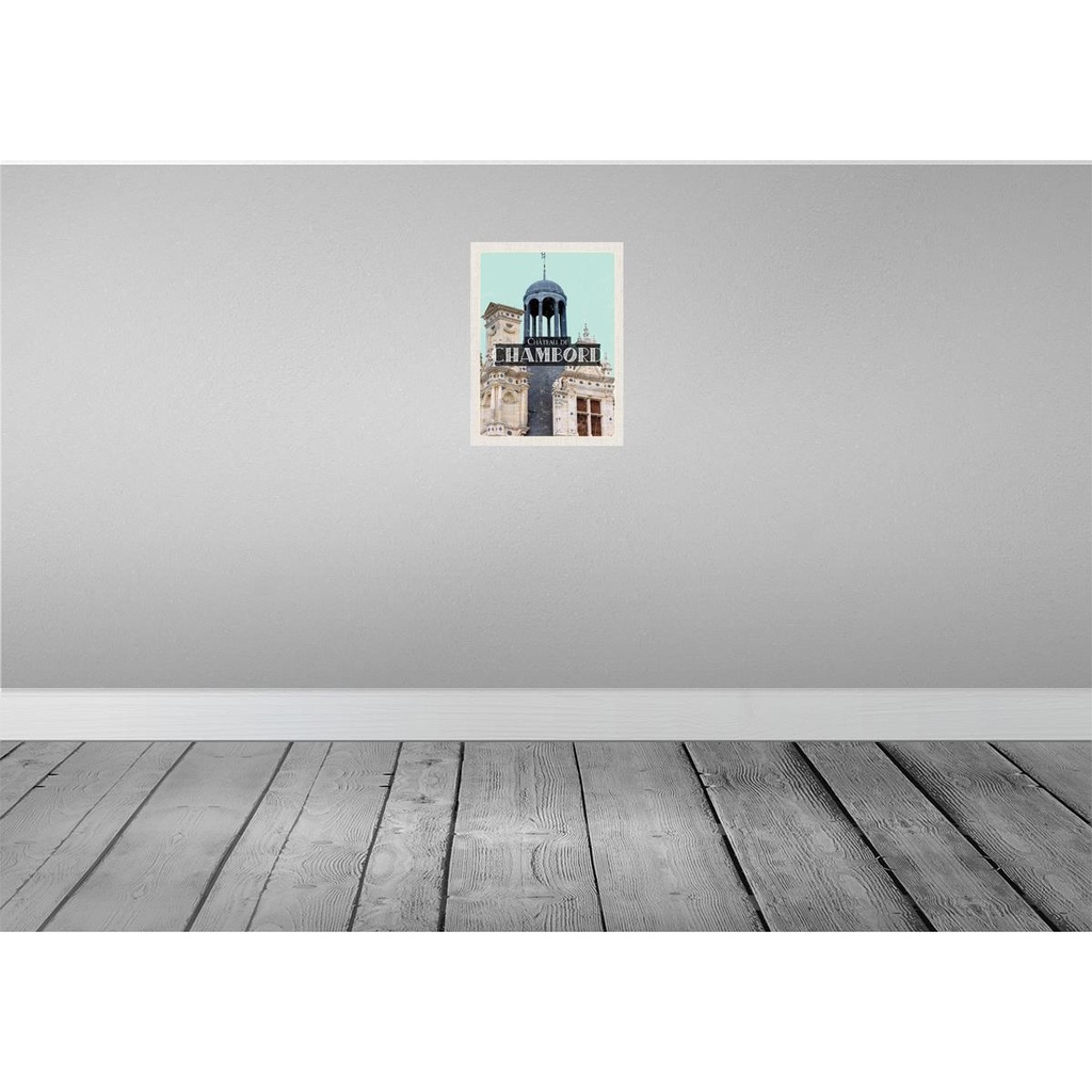 [LA-129901] Blechschild 30x20 cm Retro Château de Chambord Schloss Bildmotiv Reisemotiv Abenteuer Reisen Urlaub Bild 2