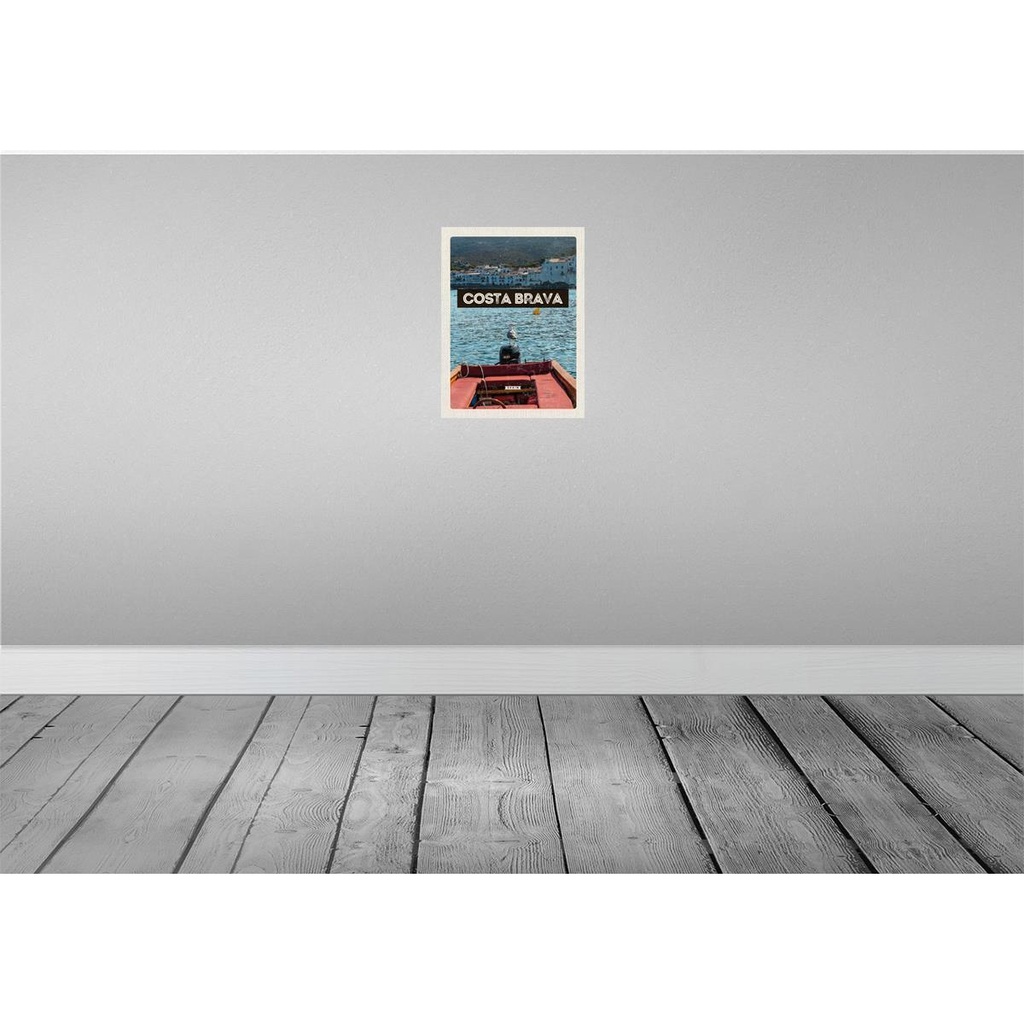 [LA-129906-H] Holzschild 30x20 cm Retro Costa Brava Spain Meer Bildmotiv Reisemotiv Abenteuer Reisen Bild 2
