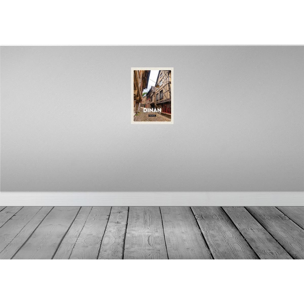 [LA-129909] Blechschild 30x20 cm Dinan France Mittelalter Stadt Bildmotiv Reisemotiv Abenteuer Reisen Urlaub Bild 2
