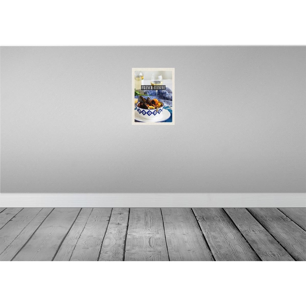 [LA-129912] Blechschild 30x20 cm French Cuisine Meeresfrüchte Wein Bildmotiv Reisemotiv Abenteuer Reisen Urlaub Bild 2