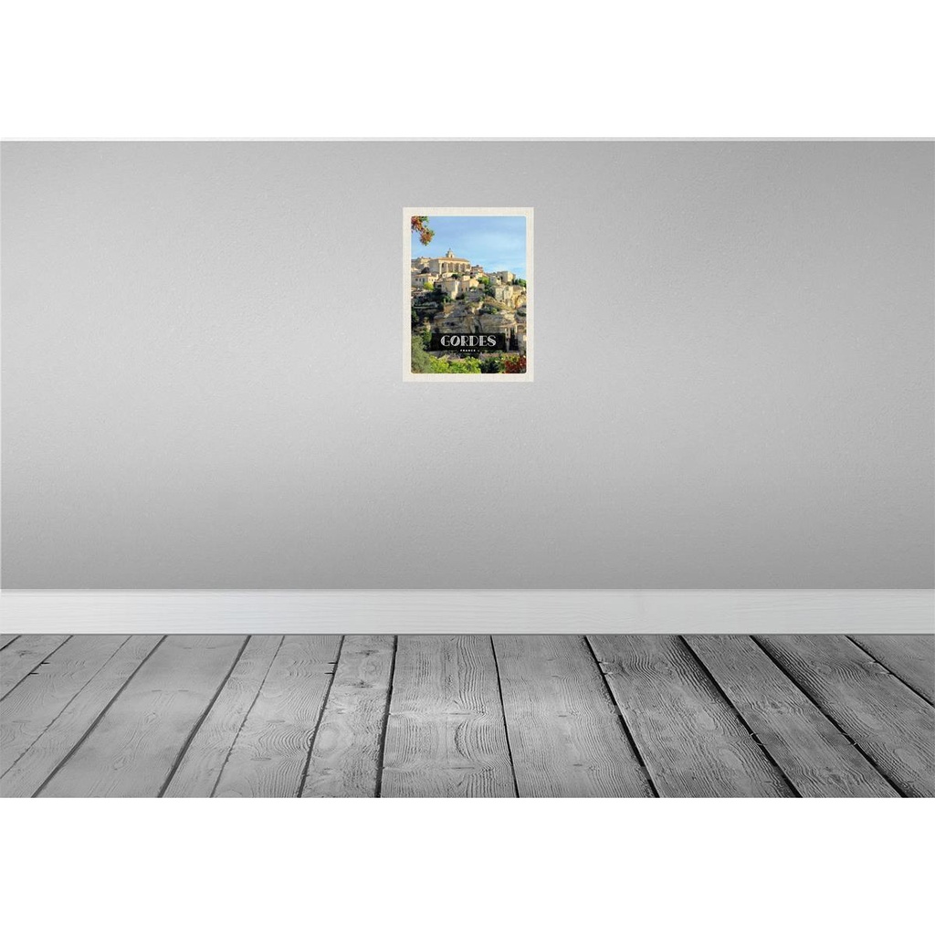 [LA-129916] Blechschild 30x20 cm Gordes France Ansicht Urlaub Abenteuer Reisen Bild 2