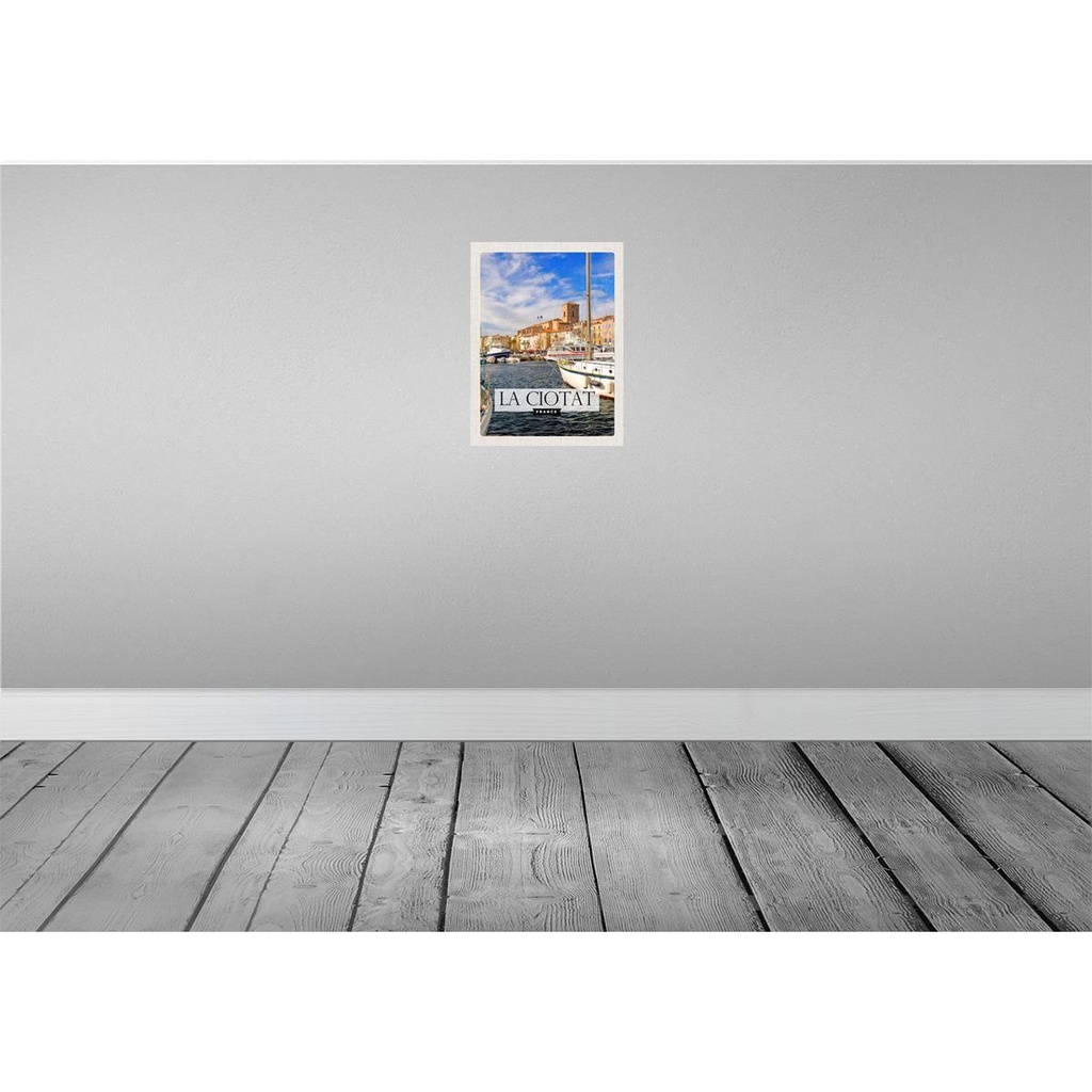 [LA-129923-H] Holzschild 30x20 cm La ciotat France Meer Jachten Bildmotiv Reisemotiv Abenteuer Reisen Bild 2