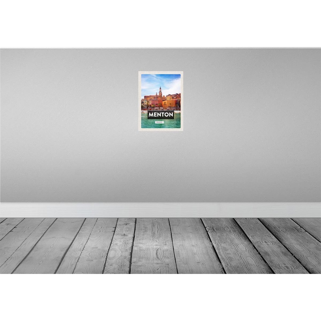 [LA-129932] Blechschild 30x20 cm Menton France Provence Stadt Bildmotiv Reisemotiv Abenteuer Reisen Urlaub Bild 2