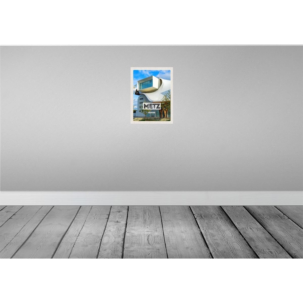 [LA-129933] Blechschild 30x20 cm Retro Metz France Frankreich Tourismus Abenteuer Reisen Urlaub Bild 2