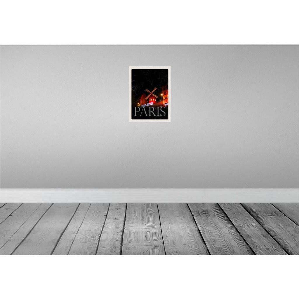 [LA-129937-H] Holzschild 30x20 cm Moulin Rouge Paris Varieté Bildmotiv Reisemotiv Abenteuer Reisen Bild 2