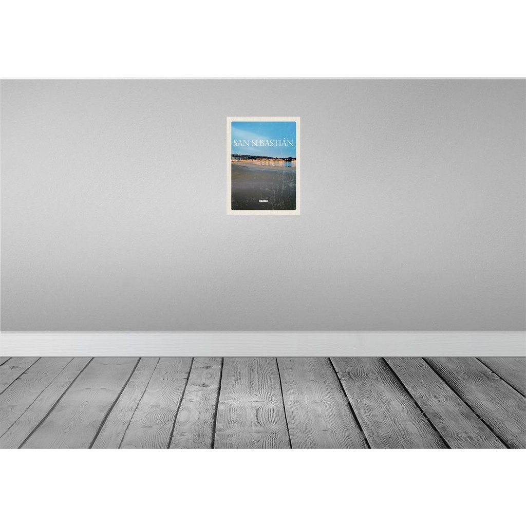 [LA-129950] Blechschild 30x20 cm Retro San Urlaub Sebastian Spain Strand Meer Bildmotiv Reisemotiv Abenteuer Reisen Bild 2