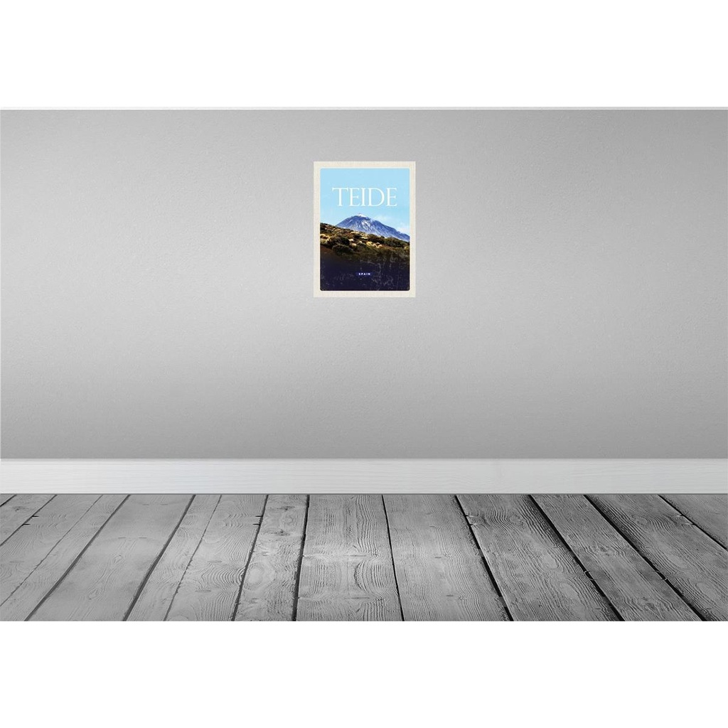 [LA-129956-H] Holzschild 30x20 cm Retro Teide Spain höchste Berg Bildmotiv Reisemotiv Abenteuer Reisen Bild 2