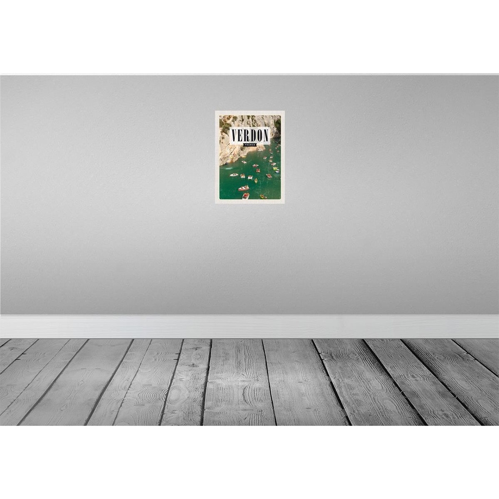 [LA-129962-H] Holzschild 30x20 cm Verdon France Verdonschlucht Meer Bildmotiv Reisemotiv Abenteuer Reisen Bild 2