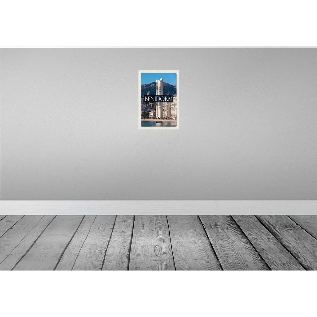 [LA-129975] Blechschild 30x20 cm Benidorm Spain Panorama Poster Bildmotiv Reisemotiv Abenteuer Reisen Urlaub Bild 2