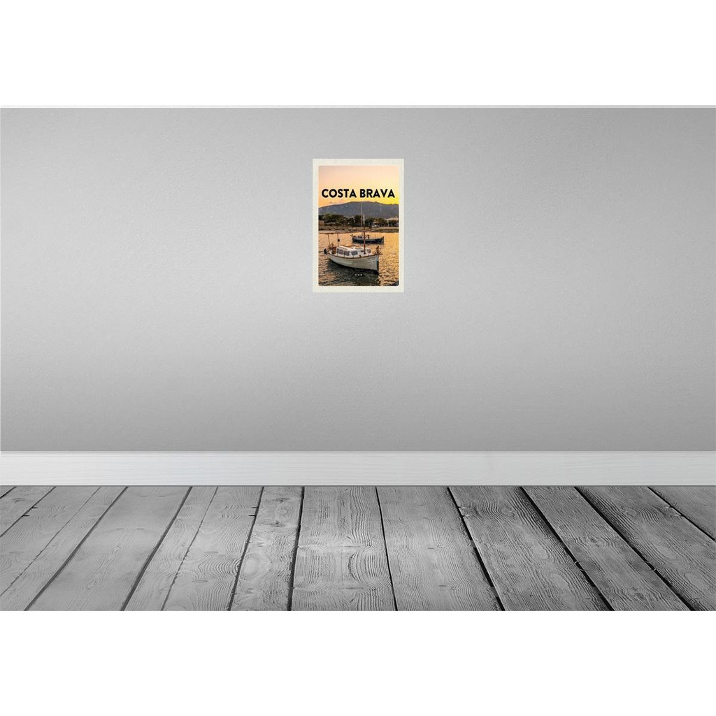 [LA-129986] Blechschild 30x20 cm Costa Brava Spain Sonnenuntergang Meer Bildmotiv Reisemotiv Abenteuer Reisen Urlaub Bild 2