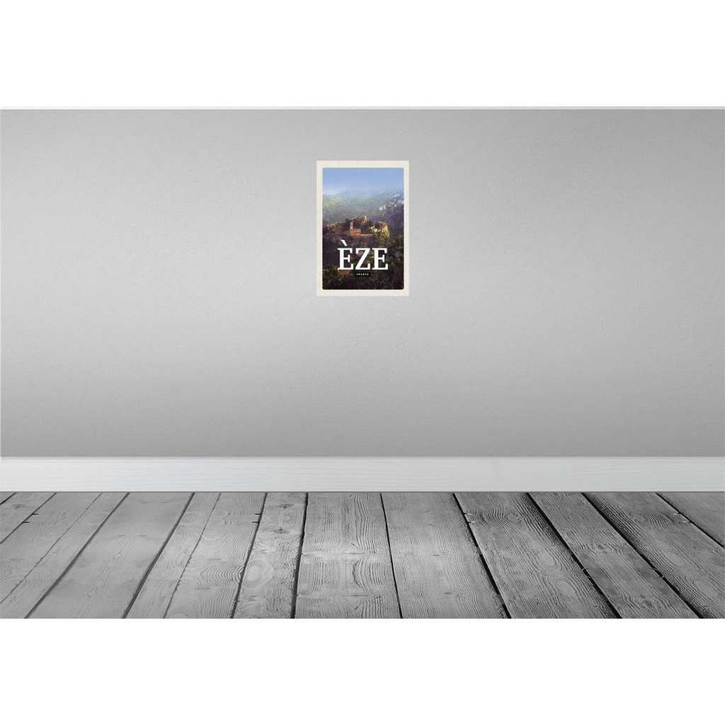 [LA-129990-H] Holzschild 30x20 cm Eze France schönste Panorama Bildmotiv Reisemotiv Abenteuer Reisen Bild 2