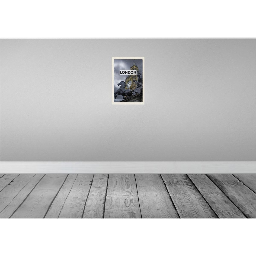 [LA-130000-H] Holzschild 30x20 cm London Big Ben Queen Elizabeth Tower Bildmotiv Reisemotiv Abenteuer Reisen Bild 2