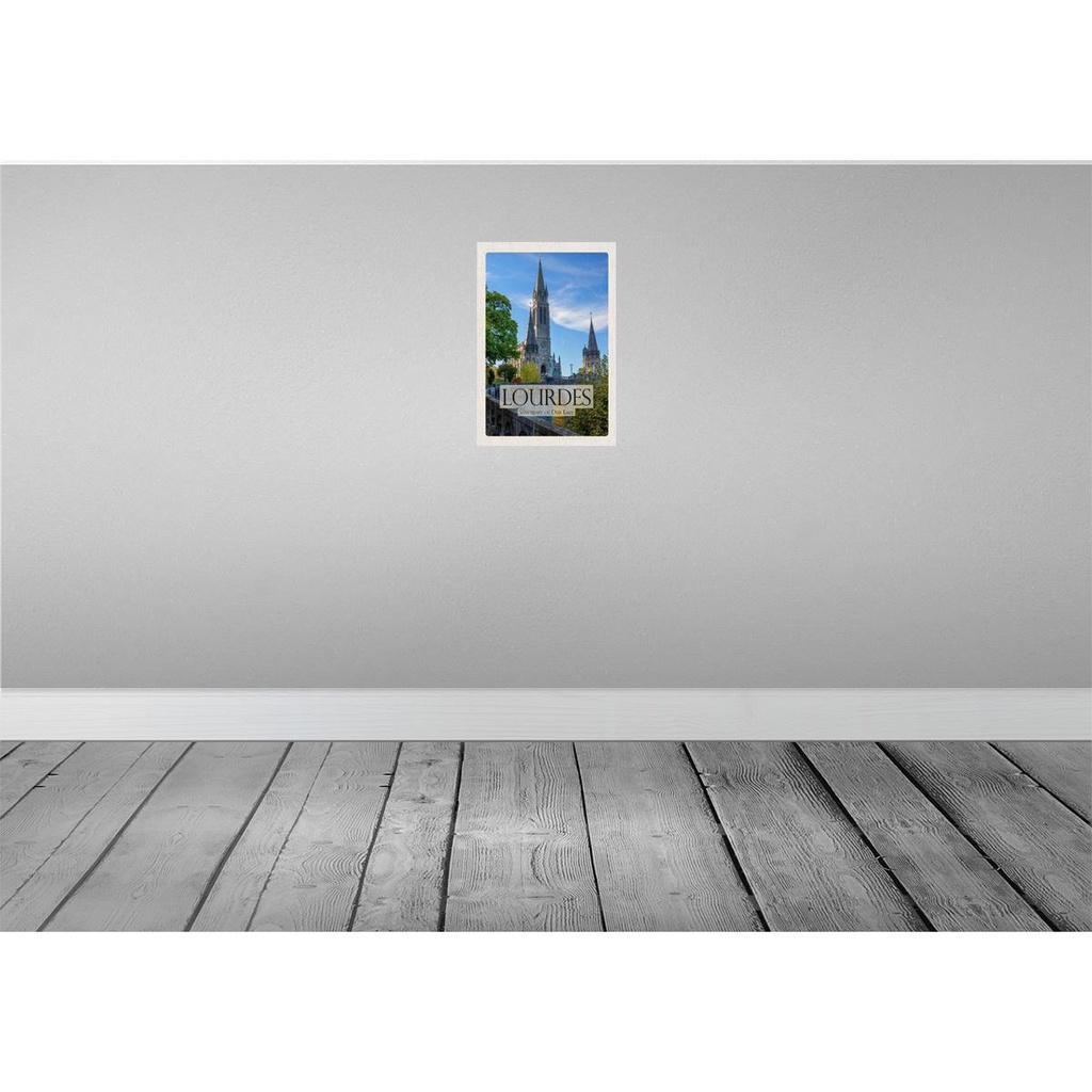 [LA-130001] Blechschild 30x20 cm Sanctuaires Notre-Dame de Lourdes Bildmotiv Reisemotiv Abenteuer Reisen Urlaub Bild 2