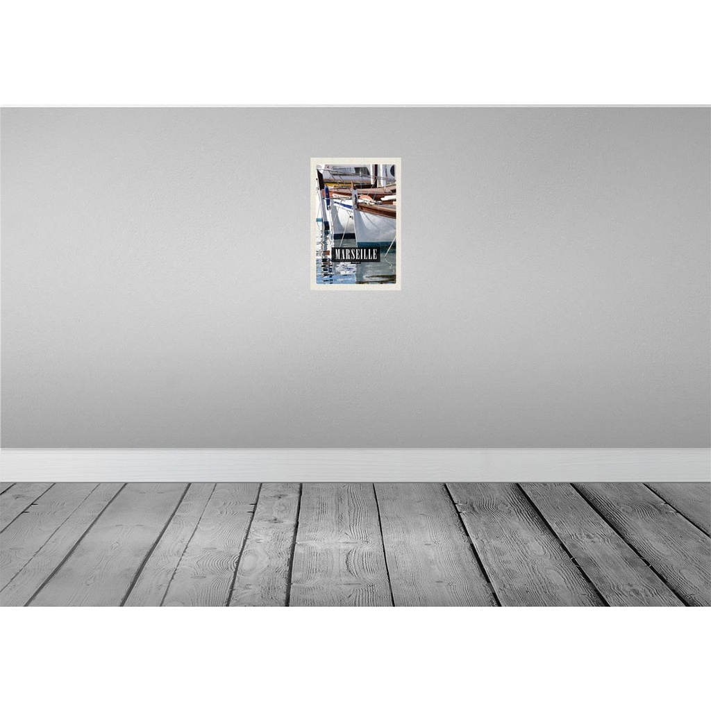 [LA-130006-H] Holzschild 30x20 cm Marseille France Meer Urlaub Bildmotiv Reisemotiv Abenteuer Reisen Bild 2