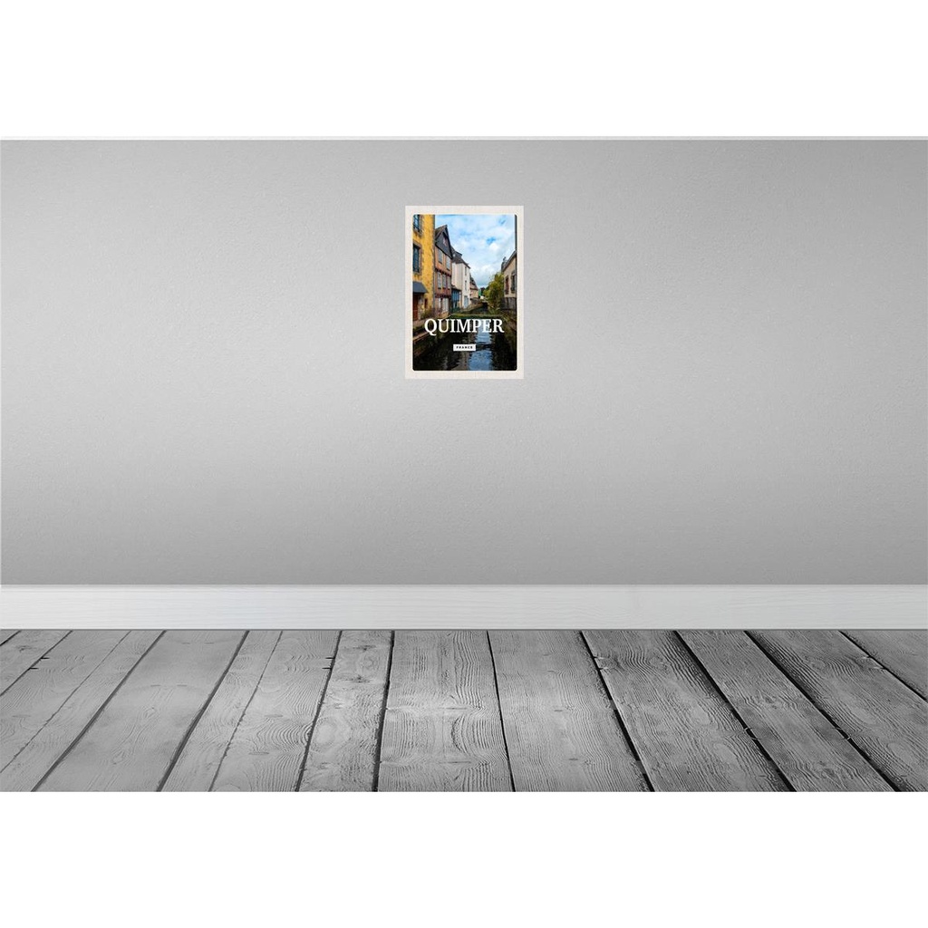 [LA-130020] Blechschild 30x20 cm Quimper France Altstadt Fluss Bildmotiv Reisemotiv Abenteuer Reisen Urlaub Bild 2