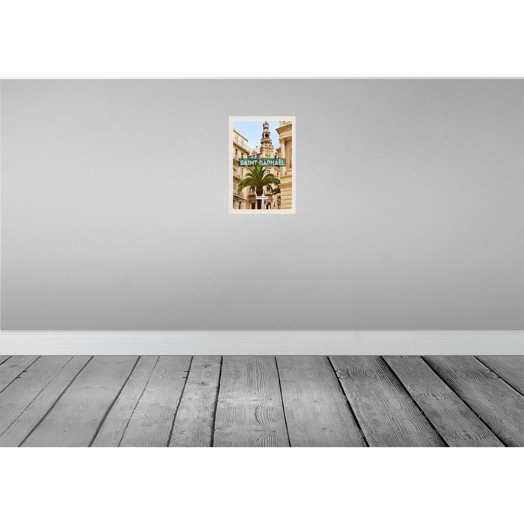 [LA-130021-H] Holzschild 30x20 cm Saint-Raphaël France Hafenstadt Bildmotiv Reisemotiv Abenteuer Reisen Bild 2