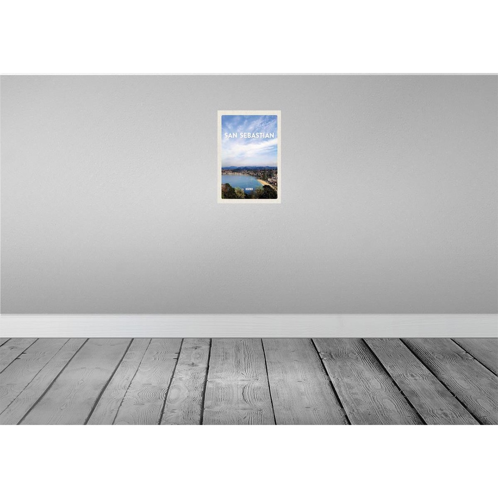 [LA-130024] Blechschild 30x20 cm San Sebastian Spain Meer Sonne Bildmotiv Reisemotiv Abenteuer Reisen Urlaub Bild 2