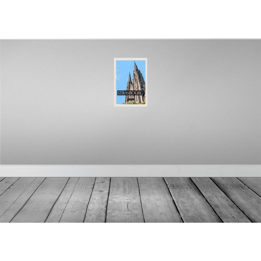 [LA-130027] Blechschild 30x20 cm Strasbourg France Kathedrale Bildmotiv Reisemotiv Abenteuer Reisen Urlaub Bild 2