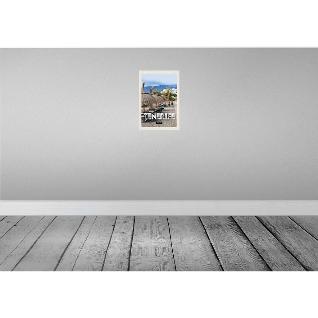 [LA-130030-H] Holzschild 30x20 cm Tenerife Spain Strand Palmen Bildmotiv Reisemotiv Abenteuer Reisen Bild 2