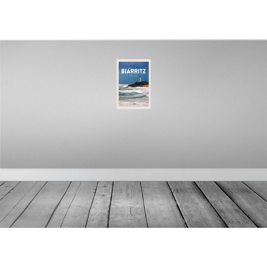 [LA-130040-H] Holzschild 30x20 cm Biarritz France Meer Urlaub Bildmotiv Reisemotiv Abenteuer Reisen Bild 2
